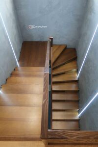 Stairs with glass
