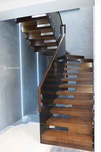 Stairs with glass