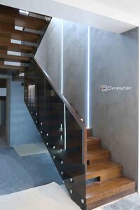 Stairs with glass