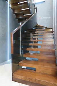 Stairs with glass