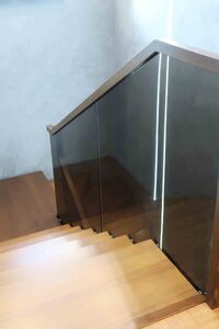Stairs with glass