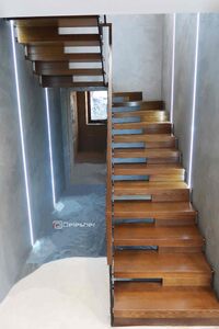 Stairs with glass